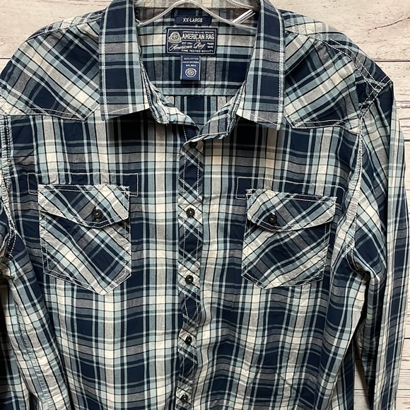 Men’s Plaid Shirt- American Rag XXL - Picture 2 of 8